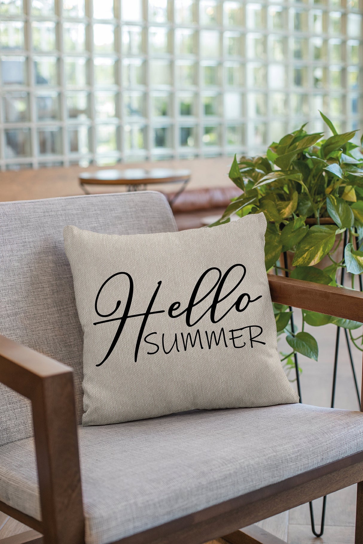 Hello Summer Pillowcase, Outdoor Pillow, Outdoor Pillowcase, Porch Life Pillow, Farmhouse Pillow, Housewarming Gift, Porch Pillow Covers - Arria Home