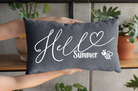 Outdoor Pillow, Outdoor Pillowcase, Hello Summer Pillow, Summer Pillow, Porch Life Pillow, Farmhouse Pillow, Housewarming Gift - Arria Home