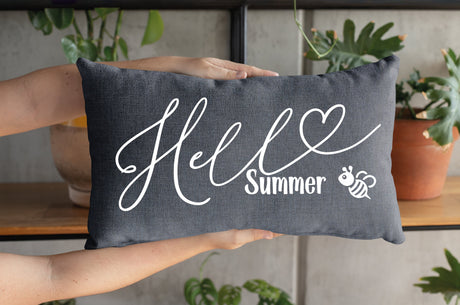 Hello Summer Pillow, Outdoor Pillow, Outdoor Pillow Case, Farmhouse Pillow, Summer Pillow, Porch Life Pillow, Housewarming Gift - Arria Home