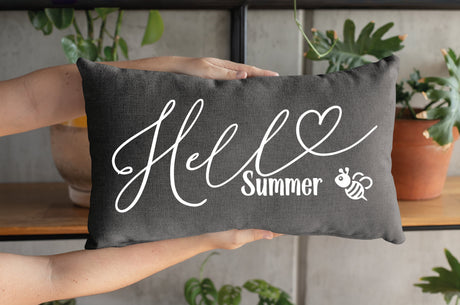 Outdoor Pillow, Outdoor Pillowcase, Hello Summer Pillow, Summer Pillow, Porch Life Pillow, Farmhouse Pillow, Housewarming Gift - Arria Home