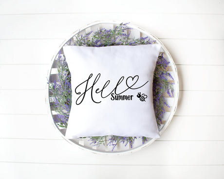 Outdoor Pillow, Outdoor Pillowcase, Hello Summer Pillow, Summer Pillow, Porch Life Pillow, Farmhouse Pillow, Housewarming Gift - Arria Home