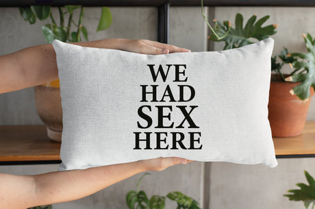 We Had Sex Here Pillow, Funny Couple Pillow, Funny Pillow Cover, Funny Sex Pillow, Funny Throw Pillow, Sex Lumbar Pillowcase, Husband Gift - Arria Home