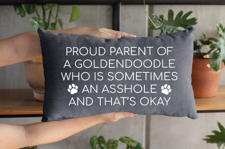 Dog Parent Pillow, Funny Golden Doodle Pillow, Dog Mom Pillowcase, Pet Pillow, Pet Pillow Cover, Pet Birthday Gift, Pet Lover Gift Idea - Arria Home