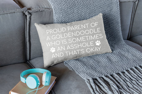 Dog Parent Pillow, Funny Golden Doodle Pillow, Dog Mom Pillowcase, Pet Pillow, Pet Pillow Cover, Pet Birthday Gift, Pet Lover Gift Idea - Arria Home