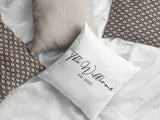 Personalized Name Pillow, Wedding Gift, Farher's Day, Personalized Caligraphy Pillow Cover, Last Name Throw Pillow, Engagement Gift, Custom - Arria Home
