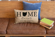 Home State Pillow, Custom Burlap Pillow, Housewarming Gift, Personalize Pillow, New Home Gift, Custom Pillowcase, Home Decor, Home Pillows - Arria Home