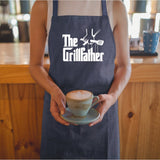 Grillfather Apron For Men, Custom Apron, Personalized Apron, Gift for Dad, Customized Apron, Chef Gift, Personalized Gift, Father's Day - Arria Home