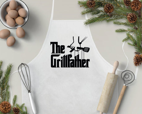 Grillfather Apron For Men, Custom Apron, Personalized Apron, Gift for Dad, Customized Apron, Chef Gift, Personalized Gift, Father's Day - Arria Home