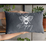 Personalize Bee Pillow, Bee Pillow, Custom Name Pillow, Custom Home Pillow, Gardening Pillow, Gardener Pillow Cover, Botanical Pillow - Arria Home