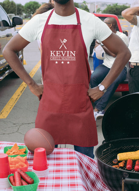 Personalized Apron, Apron For Men, Grill Father Apron, Grill BBQ Cooking Apron, BBQ Dad Apron, Barbecue Apron, Fathers Day Apron, Dad Gift - Arria Home