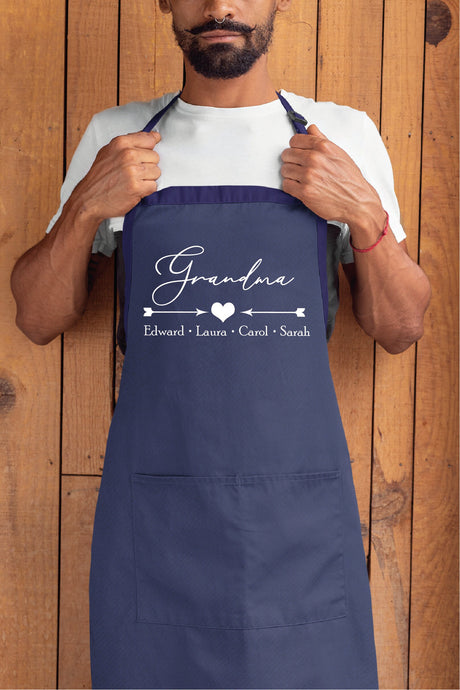 Personalized Apron, Grandma Apron, Grandma Gift, Great Grandma Gift, Womens Apron, Customized Apron, Personalize Apron, Grandkids Name Apron - Arria Home