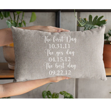 Wedding Gift, Anniversary Gift, Custom Throw Pillow, Newlywed Gift, Engagement Pillow, Personalize Wedding Pillow, Engaged Gift, Bride Gift - Arria Home