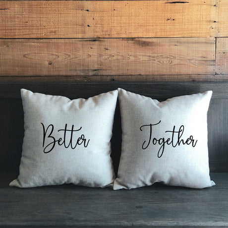 Couple Pillow, Wedding Pillow, Newlywed Gift, Wedding Gift, Housewarming Pillow, Housewarming Gift, Better Together Pillow, Custom Pillows - Arria Home