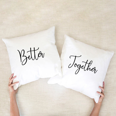 Couple Pillow, Wedding Pillow, Newlywed Gift, Wedding Gift, Housewarming Pillow, Housewarming Gift, Better Together Pillow, Custom Pillows - Arria Home