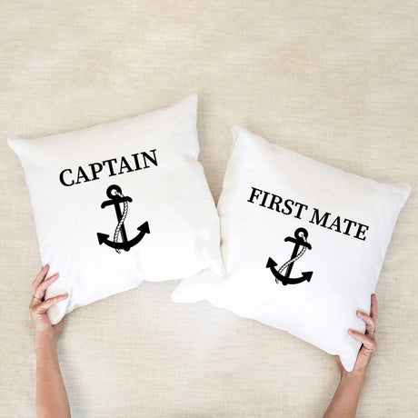 Boating Pillow, Sailing Pillow, Nautical Pillowi Boating Couple Pillow, Couple Pillow Cases, Nautical Gifts, Captain First Mate Pillow - Arria Home