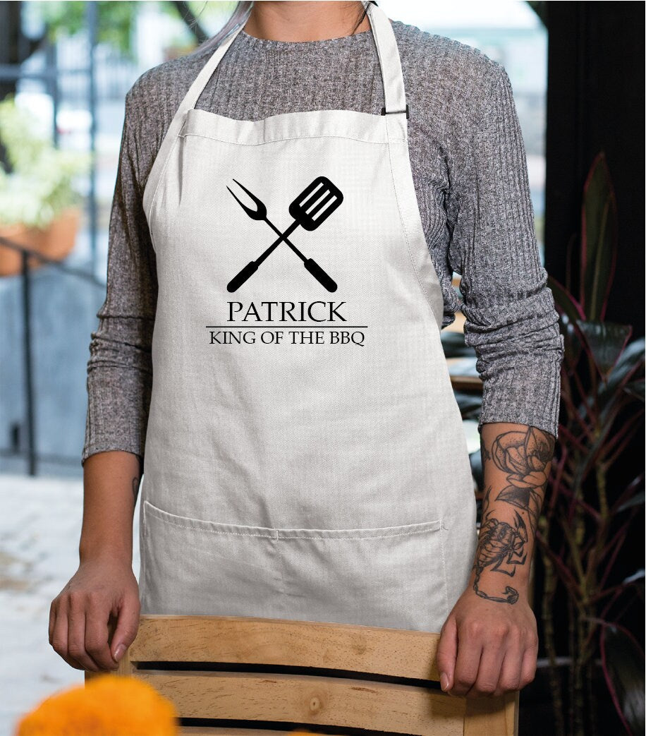 Apron, Bbq Apron, Custom Apron, Personalized Apron, Apron for Man, Apron, Customized Apron, Chef Gift, Personalized Gift, Bbq Gift,Dad Apron - Arria Home