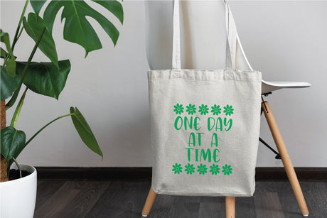 Tote Bags For Women, Canvas Tote Bag, Shopping Tote Bag, Reusable Tote Bag, Market Tote Bag, One Day At Time, Cotton Tote Bag - Arria Home