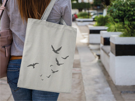 Cute Tote Bag, Tote Bags For Women, Canvas Tote Bag, Shopping Bag, Market Tote Bag, Cotton Tote Bag, Bird Tote Bag, Minimalist Tote Bag - Arria Home