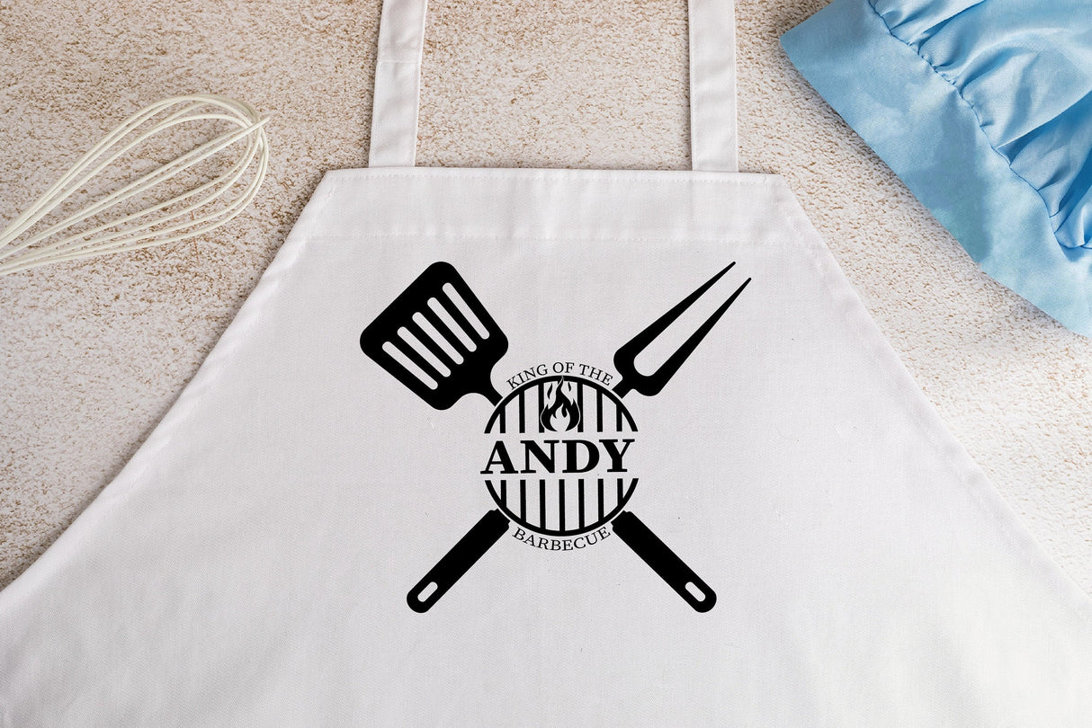 Personalized Bbq Apron, Grill Dad Apron, Custom Name Apron, Customizable Apron, Fathers Day Gift, BBQ Dad Apron, Custom Apron, Dad Apron - Arria Home