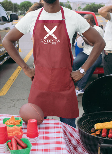 Head Chef Apron, Chef Apron, Personalized Apron, Custom Apron, Cooking Apron, Baking Apron, Fathers Day Apron, Fathers Day Gift, - Arria Home