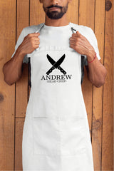 Head Chef Apron, Chef Apron, Personalized Apron, Custom Apron, Cooking Apron, Baking Apron, Fathers Day Apron, Fathers Day Gift, - Arria Home