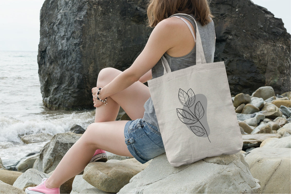 Cute Tote Bag, Floral Tote Bag, Canvas Tote Bag, Reusable Tote Bag, Minimalist Tote Bag, Cotton Tote Bag, Plant Tote Bag, Grocery Tote Bag - Arria Home