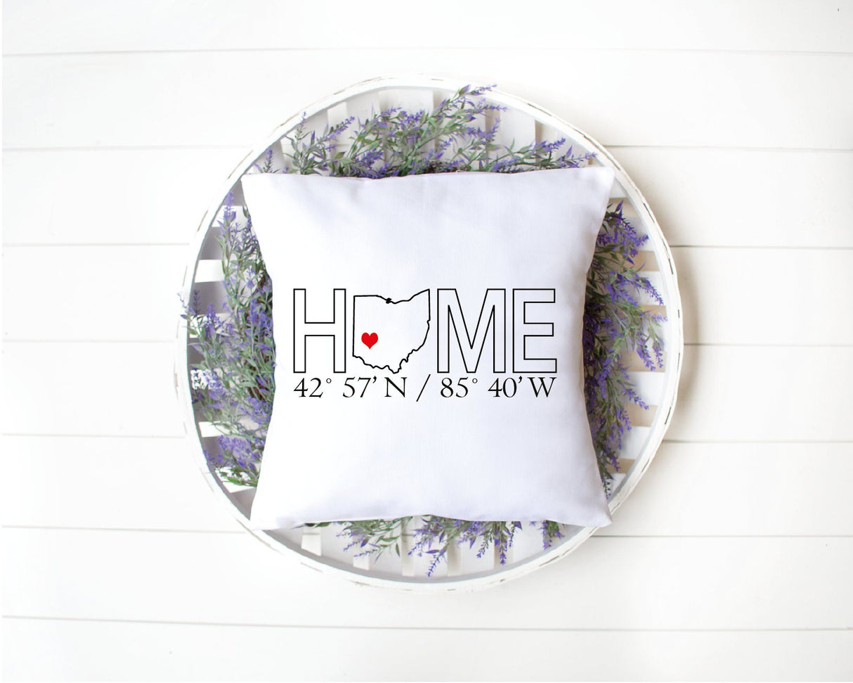 Custom Home Coordinate Pillow, Address Pillow, Home Pillow, Housewarming Gift, Realtor Closing Gift, Coordinate Pillow, House Warming Pillow - Arria Home