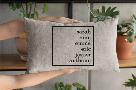 Personalized Family Names Pillow, Family Name Pillow, Name Pillow, House Warming Gift, Housewarming Pillow, New Home Gift, Family Pillow - Arria Home