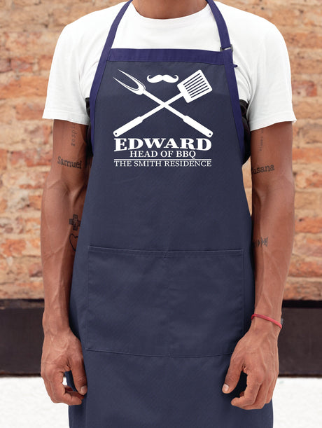 Personalized Apron, Fathers Day Apron, Fathers Day Gift, Custom Apron, Head Chef Apron, Cooking Apron, Baking Apron, BBQ Chef Apron - Arria Home