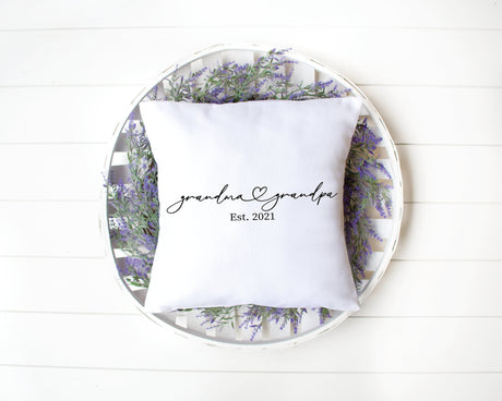 Grandma And Grandpa Pillows, Baby Announcement Pillow, New Grandparent Gift, New Baby Gift, Pregnancy Reveal, Grandma Pillow, Grandpa Pillow - Arria Home