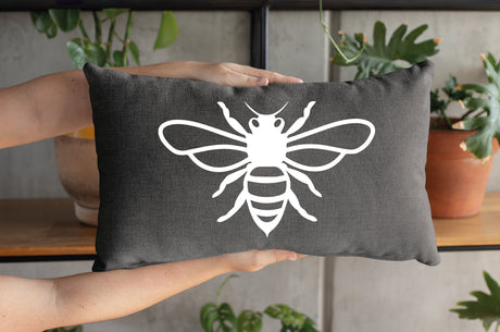 Bee Pillow, Bee Garden Decor, Garden Pillow, Outdoor Bee Cushion, Garden Pillow Cover, Bee Decor, Housewarming Gift, Outdoor Pillow - Arria Home