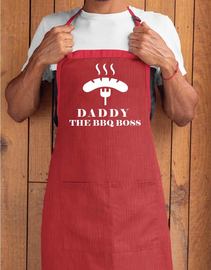 Dad Apron, Apron, Bbq Apron, Custom Apron, Personalized Apron, Apron for Men, Personalised Apron, Chef Gift, Father's Day Gift, Bbq Gift - Arria Home