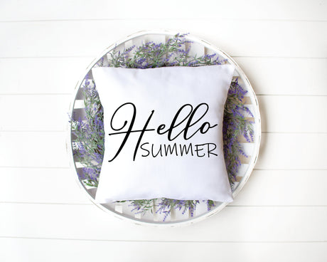 Hello Summer Pillowcase, Outdoor Pillow, Outdoor Pillowcase, Porch Life Pillow, Farmhouse Pillow, Housewarming Gift, Porch Pillow Covers - Arria Home