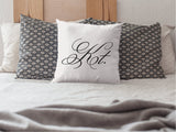 Monogram Pillow, Initial Pillow Case, Personalized Letter Pillow, Custom Throw Pillow, Wedding Gift, Housewarming Gift, Custom Pillow - Arria Home