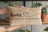 Home Coordinate Pillow, Home Pillow Cover, Custom Burlap Pillow, Burlap Lumbar Pillow, Housewarming, Personalize Pillows, Custom Pillow Case - Arria Home