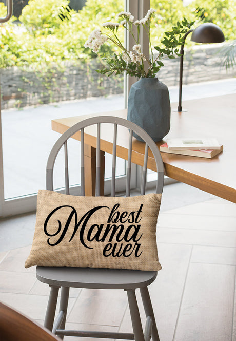 Best Mama Ever Pillow, Mom Pillow, Custom Mama Pillow, Custom Lumbar Pillow, Gift For Mom, Mom Gifts, Mama Gift, Mothers Day Pillow - Arria Home