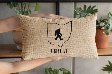 Yeti Gift, Sasquatch Pillow, Sasquatch Gift, Personalized Yeti Pillow, Bigfoot Gift, Camping Pillow, Sasquatch Pillow Cover, PNW Gifts - Arria Home