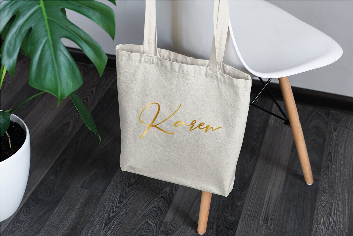 Bridesmaid Tote Bag, Bachelorette Tote Bag, Bride Tote Bag, Custom Tote Bag, Personalized Tote Bag, Name Tote Bag, Personalize Tote Bag - Arria Home