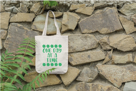 Tote Bags For Women, Canvas Tote Bag, Shopping Tote Bag, Reusable Tote Bag, Market Tote Bag, One Day At Time, Cotton Tote Bag - Arria Home