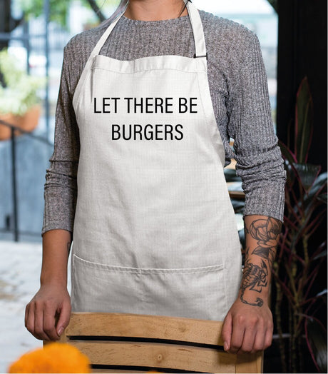 Apron, Burger Apron, Custom Apron, Personalized Apron, Apron for Men, Personalised Apron, Chef Gift, Father's Day Gift, Apron for Women - Arria Home