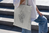 Cute Tote Bag, Floral Tote Bag, Canvas Tote Bag, Reusable Tote Bag, Minimalist Tote Bag, Cotton Tote Bag, Plant Tote Bag, Grocery Tote Bag - Arria Home