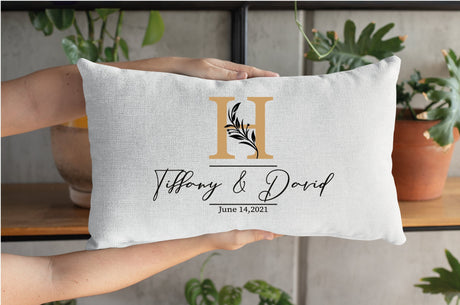 Wedding Gift Pillow, Personalized Wedding Pillow, Newlywed Gift, Wedding Gift, Personalized Pillow, Personalize Pillow, Custom Wedding Gift - Arria Home