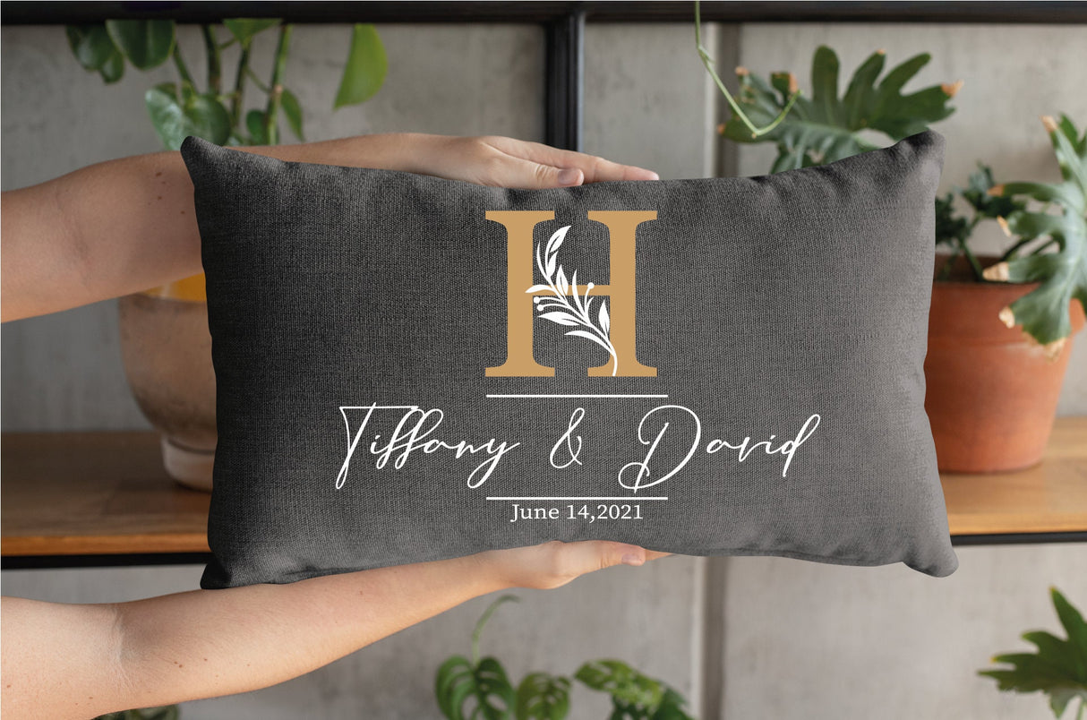 Wedding Gift Pillow, Personalized Wedding Pillow, Newlywed Gift, Wedding Gift, Personalized Pillow, Personalize Pillow, Custom Wedding Gift - Arria Home