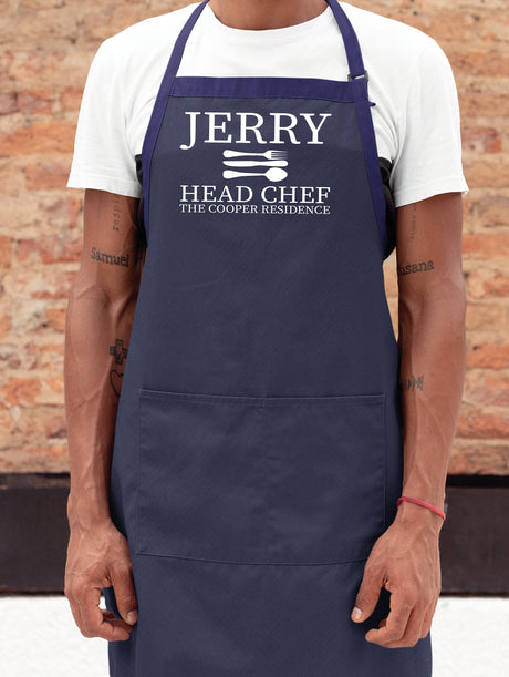 Head Chef Apron, Cooking Apron, Baking Apron, Fathers Day Apron, Fathers Day Gift, Chef Apron, Personalized Apron, Custom Apron - Arria Home