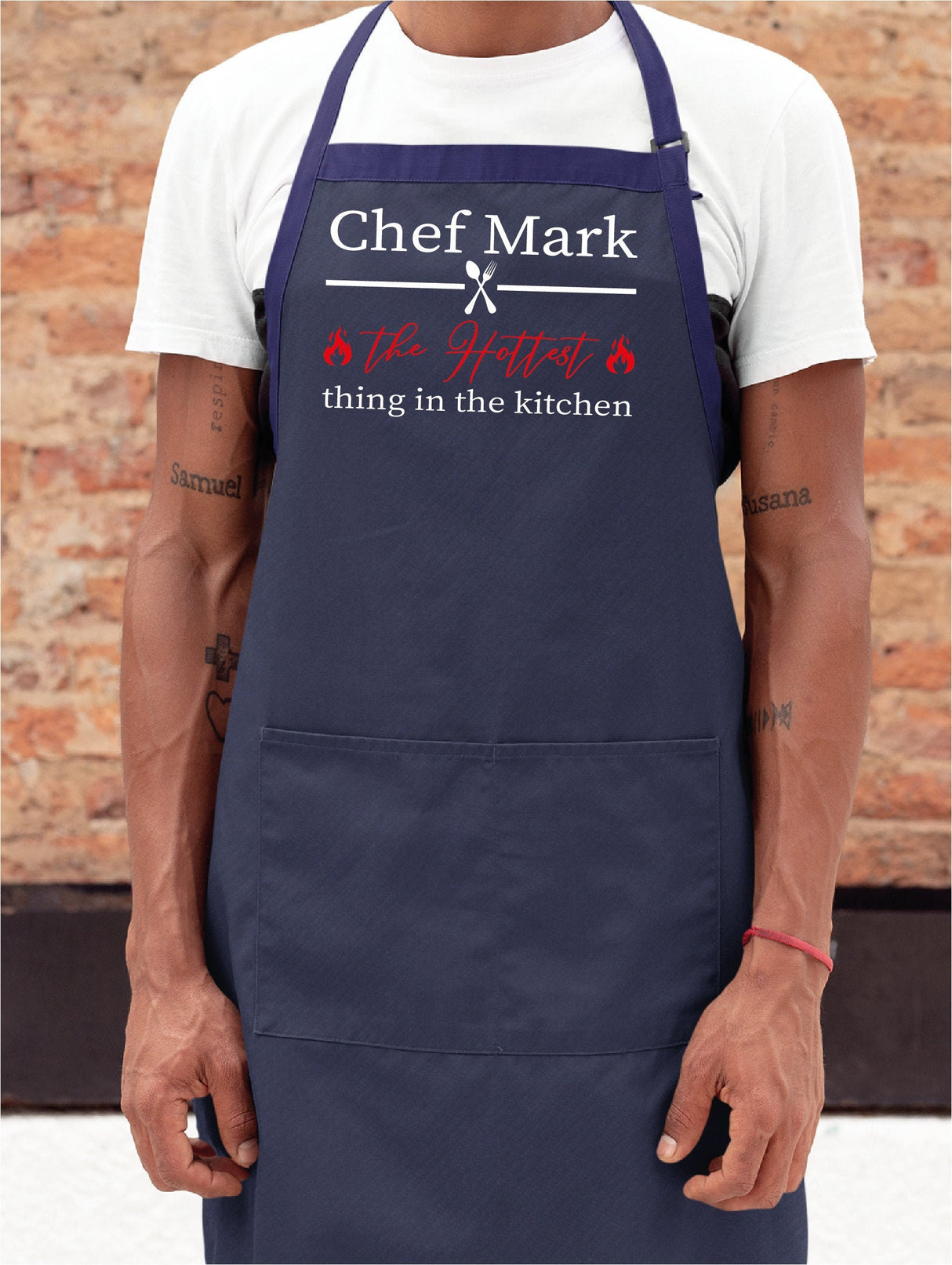 Custom Chef Apron, Dad Apron, Husband Apron, Personalized Apron, Apron For Men, Apron For Women, Fathers Day Apron, Customizable Apron - Arria Home