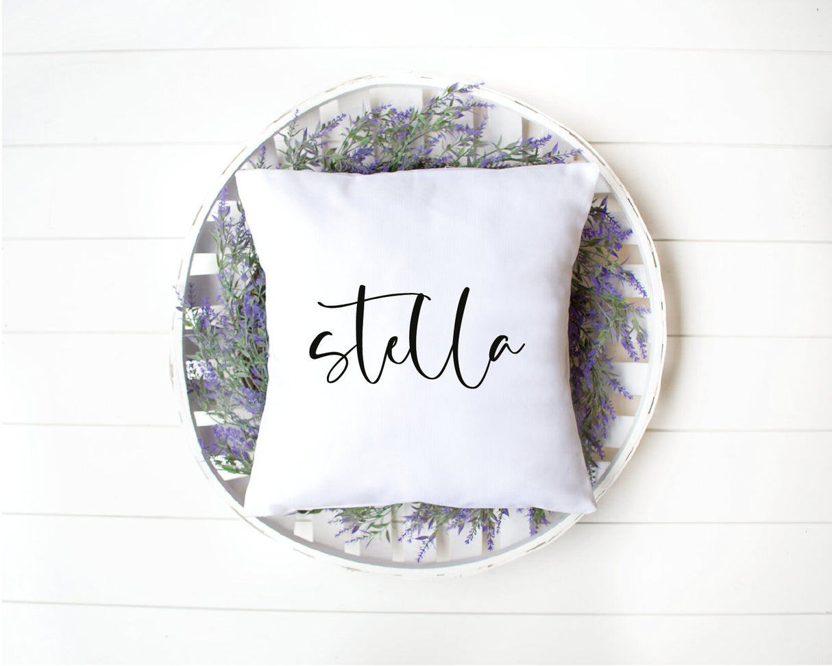 Custom Pillow, Personalized Pillow, Personalize Pillow, Name Pillow, Custom Pillow Covers, Personalized Calligraphy Name, House Warming Gift - Arria Home