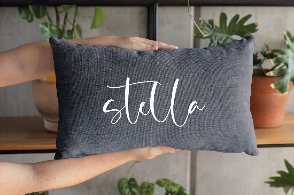 Custom Pillow, Personalized Pillow, Personalize Pillow, Name Pillow, Custom Pillow Covers, Personalized Calligraphy Name, House Warming Gift - Arria Home