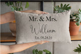 Mr And Mrs Pillow, Custom Pillow, Personalize Pillow, Wedding Gift, Anniversary Gift, Engagement Gift, Custom Pillow Cover, Personalized - Arria Home