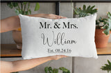 Mr And Mrs Pillow, Custom Pillow, Personalize Pillow, Wedding Gift, Anniversary Gift, Engagement Gift, Custom Pillow Cover, Personalized - Arria Home