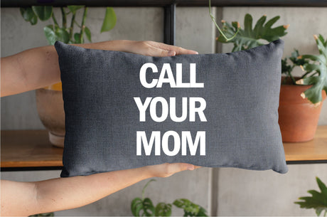 Call Your Mom Pillow, Collage Dorm Pillow, Dorm Pillow Cover, Custom Pillow, Personalized Pillow, Mom Pillow, Mama Pillow Cover - Arria Home